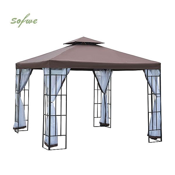 Pavillon mit Mesh-Zelt und Stahlrahmen